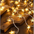 Miniatyrbillede 1 af 5: Juletræ Snefnug LED Lys Kæde Banner Juledekoration 2023 til Hjemmet Navidad Juletræs Dekorationslys Nytår 2024 star 1.5M 10LED