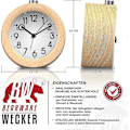 Miniatyrbild 2 av 5: Csl - Analog Väckarklocka - Retrodesign - Belyst Urtavla Med Ljus - Tyst - Reseväckarklocka - Larmljud - Snooze-knapp Snooze-funktion -