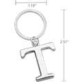 Miniatyrbillede 3 af 3: Nøglering Bogstav - Initial Alfabetet Nøglering Charm Bogstav T