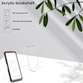Miniatyrbillede 2 af 7: Klar Akryl Bogestativ, 5 Styk Transparent Bogestativ til Visning af Bøger, Notesbøger, Billedalbum, Billedbøger, Menu, Magasin