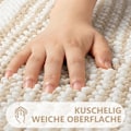 Miniatyrbilde 2 av 6: Badematte Teppe Ekstra Myk og Absorberende Fluffy Stripete Chenille, Sklisikker Lussete Badegulvmatte, Maskinvaskbar (40 x 60 cm) Khaki