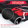 Miniatyrbillede 3 af 7: Gaming Mousepad, Udvidet Mousepad 800 x 400 mm, Computer Tastatur Mouse Mat Desk Pad med Skridsikker Gummibund og Syet Kant til Gaming Arbejde Black Red XXL