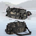 Pikkukuva 7 / 7: Kalastusreppu, Yksi Olkapää Merikalastustarvikkeiden Reput Tarvikkeiden Säilytyskassi, Camouflage Ulkoilureppu Vaellusmatkailureppu, 40 * 28 * 20CM Camouflage