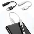 Miniatyrbild 3 av 10: 1*USB-C Typ C Adapter Port till 3,5 MM Aux Audio Jack Hörlurar Hea black For iphone15 series