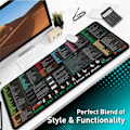 Miniatyrbilde 6 av 6: Excel Hurtigtaster Musematte - Utvidet Stor XL Jukseark Gaming Musematte | PC Kontor Regneark Tastaturmatte | Sklisikker Sydd Kant