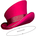 Miniatyrbilde 5 av 5: Asymmetrisk Topphatt Ullhatt Dame Herre Unisex Hatt Steam Punk Hatt Topphatt Mote Bånd Dekorativ Hatt Dekk Hode For Menn-yu Grey One Size