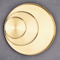 Miniatyrbilde 9 av 9: Gull Rund Brette Dekorativ Serveringsbrett Metall Organiser Plate for Sminke, Smykker, Te, Kaffe, Drikkevarer, Toalettsaker, Kjøkken Servise