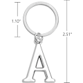 Miniatyrbillede 3 af 3: Nøglering Bogstav - Initial Alfabetet Nøglering Charm Bogstav A