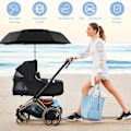 Miniatyrbilde 3 av 7: Universal barnevogn paraply 360° justerbar barnevogn paraply UPF 50+ solbeskyttelse barnevogn paraply med justerbar klips