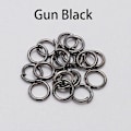 Pikkukuva 1 / 5: 200 kpl/erä 4 5 6 8 10 mm hyppyrenkaita avorenkaita liittimiä tee-se-itse korujen löytämiseen ja valmistukseen Gunblack 4mm