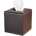 Miniatyrbillede 1 af 5: 1 STK Marmor Servietholder - Læder Cube Firkantet Servietholder Brown