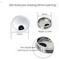 Miniatyrbillede 3 af 5: Skrivebords Kabelhul Dæksel Computer Tidy Grommet Bord Kabel Udløb Port Overflade Linje Box Bord Kabel Hardware, 4stk Bright 60mm