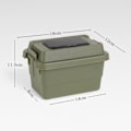 Miniatyrbillede 3 af 3: Camping Opbevaringsboks Udendørs Tissueboks med Låg til Rejser Hjem Madlavning Sort Green 18cmx12cmx11.5cm