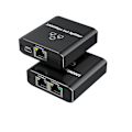 Miniatyrbilde 1 av 5: 1000 Mbps Ethernet Splitter 1 til 2 Nettverksbryter Ethernet Switch RJ45 LAN Internett Splitter med USB C Strømkabel for Datamaskin, Hub, Switch, Ruter