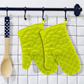 Miniatyrbild 6 av 6: Ugnshandskar, Värmebeständiga Silikon Ugnshandskar Halkskydd Köks Ugnshandskar för Grillning, Matlagning, Bakning, Kök, Mikrovågsugn, Pizza (1 Par) Green-04