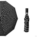 Miniatyrbillede 1 af 2: Unisex automatisk foldeparaply, solbeskyttelse, vandtæt, vindtæt paraply, paraplystof/ribber/mellemstangsmateriale, slagfast stof/fiber/legering black