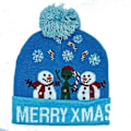 Miniatyrbild 1 av 3: 2024 NY LED Julhatt Kreativ Blinkande LED-ljus Stickad Hatt Snögubbe Vinter Varm Färg Stickad Mössa Julklapp 11