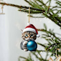 Miniatyrbild 1 av 4: Tecknad Söt Katt 2023 Julgransprydnader Hängande Dekoration Gåva Jul Hängande Träd Personlig Hänge Festtillbehör C1