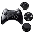 Miniatyrbilde 4 av 5: Pro Kontroller for Wii U Trådløs Kontroller for Nintendo Wii U Kontroller Gamepad Joystick Dobbel Analog Spillkontroller (Svart)