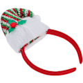 Miniatyrbild 4 av 6: 2 st jultomtehatt pannband spetsig hatt hårbåge med fjäder rosett söt julhatt hårband jul utklädningskostym fest hatt huvudbonad Colorful