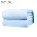 Miniatyrbilde 1 av 5: Polyester Myk Varm Ensfarget Teppe Sovepledd Gulvteppe for Hjem Soverom Sengetøy Light Blue. M