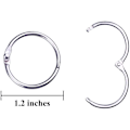 Miniatyrbillede 3 af 8: 100 stk. Binder Ringe, Løse Blade Binder Ringe, Bog Ringe, Metal Bindingsringe til Papirer, Flash Cards, Index Cards, Ringbind, Kontor, Skole, Hjem 1.2 Inch/30mm