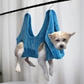 Miniatyrbillede 5 af 5: Kæledyrs Hængekøje Hund Kat Pleje Hængekøje Fastholdelsesposer Praktisk brug ved Badning Vask Negleklipning pink M