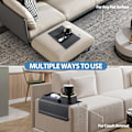 Miniatyrbillede 7 af 7: Sofa Kopholder Bakke, Multifunktionel Silikone Brik, Kan Opbevare Drikkevarer og Snacks, Sort black