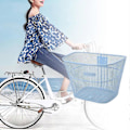 Miniatyrbillede 5 af 5: Cykelkurv med skrue, robust multifunktionel opbevaring, metal, stor kapacitet, cykelkurv, cykeltilbehør til studerende White S