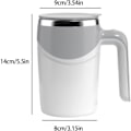 Miniatyrbild 6 av 7: Uppladdningsbar självrörande mugg, 380ML automatisk magnetisk omrörarmugg för kaffe, självrörande kaffemugg, magnetisk omrörarkopp C Rechargeable
