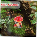 Miniatyrbillede 7 af 8: Mini Svampe Ornament Terrarium Tilbehør Svampehus Miniature Svampehus Statuer Tilbehør til Terrarium Dekoration Glas Ornamenter Red and Yellow Edge