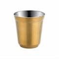 Miniatyrbillede 1 af 5: 1 stk., Espresso kaffekop, 304 rustfrit stål kaffekrus, dobbeltvæggede tekopper, bærbare drikkekopper, til vandreture, camping, udendørs dekoration, sommer Wi Golden Small