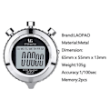 Miniatyrbillede 2 af 5: Metal Stopur Memory Ur Til Daglig Digital Timer