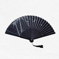 Miniatyrbillede 8 af 10: Silkefan med kvast - Assorterede farver Black Bamboo