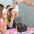Miniatyrbillede 2 af 8: Kortspilsæske, Kortspilsæsker - PU Læder Kortspils Opbevaringskasse med Magnetisk Lukning, U-Formet Slot Solid Konstruktionen Brokasse Grey