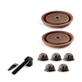 Miniatyrbilde 1 av 4: Gjenfyllbar Kaffekapsel For Vertuo 230 Ml Kaffeputer Kaffemaskin, Med 2 Stk Gjenbrukbar Silikon
