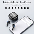 Miniatyrbillede 5 af 6: Hovedtelefoner - Bluetooth 5.3 Hovedtelefoner med 4 ENC Støjreducerende Mikrofoner - Dyb Bas Stereo Sort Negro