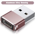 Miniatyrbild 4 av 4: 3-pack USB C-adapter, Typ C-hona till USB A-hane laddningskabelkonverter för Apple Watch Ultra iWatch Series 8 7 9, iPhone 11 13 14 16 Plus Max Pro Pink