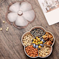 Miniatyrbilde 5 av 7: Snack Oppbevaringsboks, Blomstformet Snackbrett med Lopp, Matboks, Fruktboksbeholder, Rosa