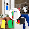 Miniatyrbilde 4 av 5: 100 stk 6x12cm Plastforsendelsesmerker Fargerike Blanke Merkingsetiketter Vanntette 100 PCS-YELLOW