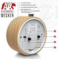 Miniatyrbild 3 av 5: Csl - Analog Väckarklocka - Retrodesign - Belyst Urtavla Med Ljus - Tyst - Reseväckarklocka - Larmljud - Snooze-knapp Snooze-funktion -