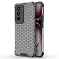 Miniatyrbilde 1 av 5: Mobildeksel for Oppo Reno12 5G - PC+TPU, Honningkake-design, støtdempende Black