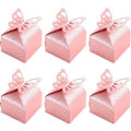 Miniatyrbilde 1 av 6: 50 stk Bryllupsgaveesker, Rosa Sommerfugl Dekorative Godteribokser for Jubileums-tema Bursdagsfest