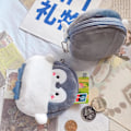 Miniatyrbild 4 av 5: 3PCS Söt Kawaii Djur Plånböcker för Tonårsflickor Liten Myntväska Mini Plysch Plånböcker Sminkväska för Kvinnor med Dragkedja Pingvin No small package
