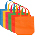 Miniatyrbilde 1 av 5: 24 stk. ikke-vevde poser - 33 * 26,2 cm gjenbrukbare festgaveposer, godteposer, handleposer, vaskbar totebag med håndtak for festgaver (6 farger)