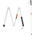 Miniatyrbillede 1 af 4: Blindestok, hvid stok, vandrestok til blinde, foldbar blindestok