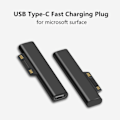 Pikkukuva 1 / 4: USB-C PD -pikalatausliittimen muunnin Microsoft Surface Pro 3 4 5 6 Go -laitteille USB Type C -naarasliitinadapteri Surface Bookille