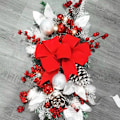 Miniatyrbillede 7 af 8: Julekrans-hængende Garland dekoration Julekrans Blå