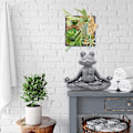 Miniatyrbild 2 av 2: Mediterande groda meditationsgroda utomhusdekoration trädgårdsstaty harts prydnader trädgård innergård design