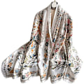 Miniatyrbild 4 av 5: Siden Scarf för Kvinnor UK Lättvikts Satin Sjal och Wraps för Vår Sommar Höst Vinter